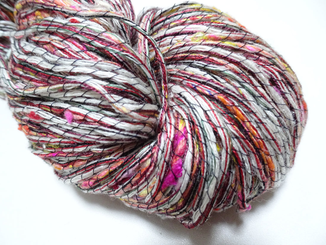 Japanese Tanaka Gen Silk – One-of-a-Kind Hand-Dyed Artistic Silk Wool Thread(Silk87% Wool13%), Rare Japanese Artisan Yarn, Limited Stock 16472