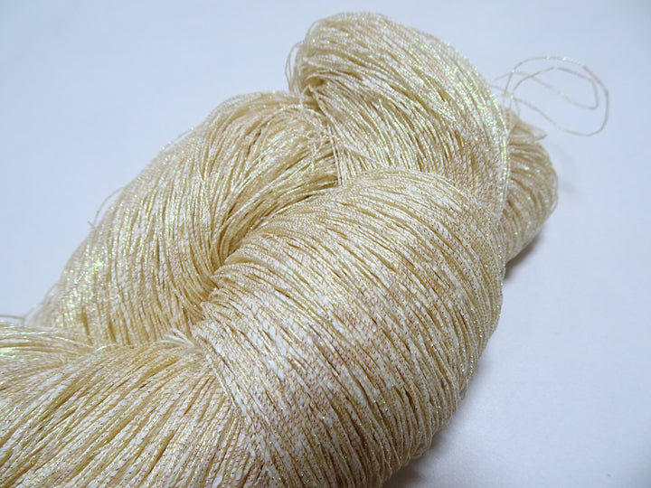 Japanese Vintage Sufu Tsumugi Metallic Thread Embroidery 16473