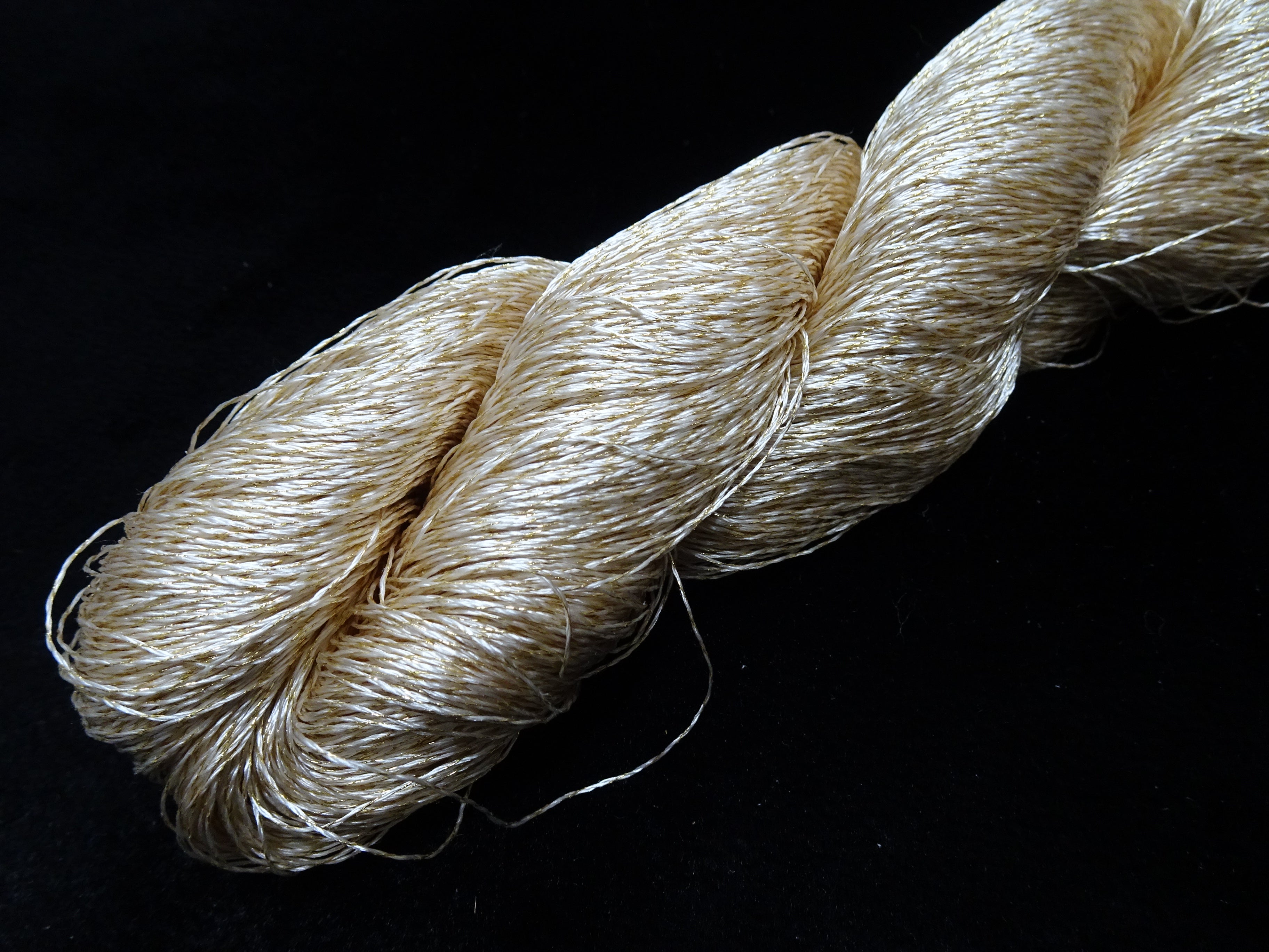 Japanese Vintage High Class Rare Silk Thread Mixture of Gold embroidery 17896