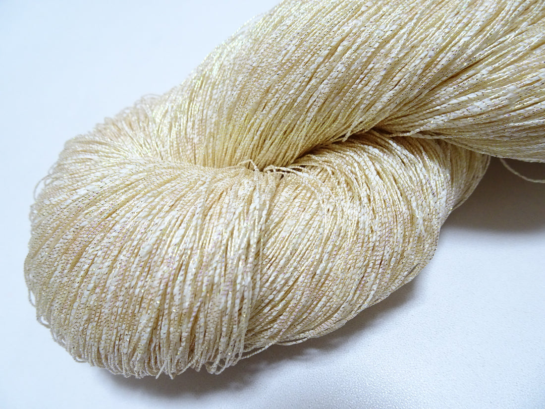 Japanese Vintage Sufu Tsumugi Metallic Thread Embroidery 16473