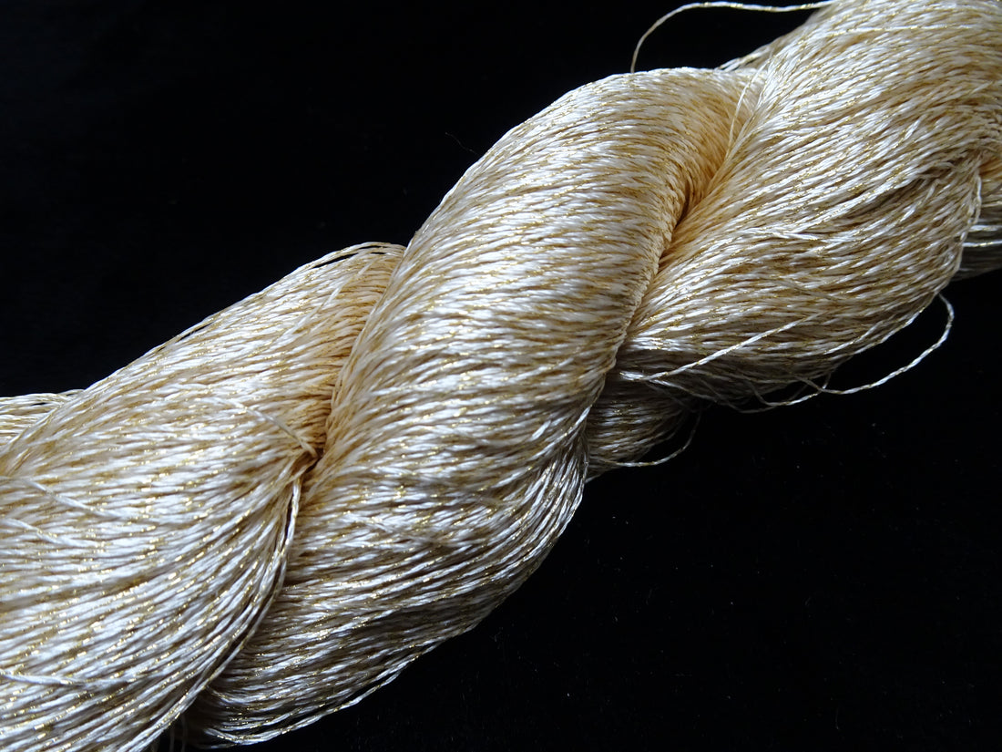 Japanese Vintage High Class Rare Silk Thread Mixture of Gold embroidery 17896
