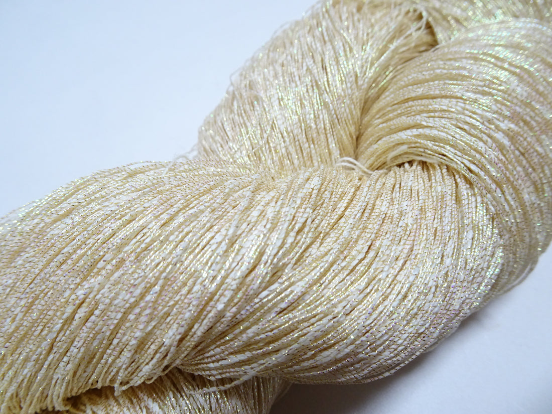 Japanese Vintage Sufu Tsumugi Metallic Thread Embroidery 16473