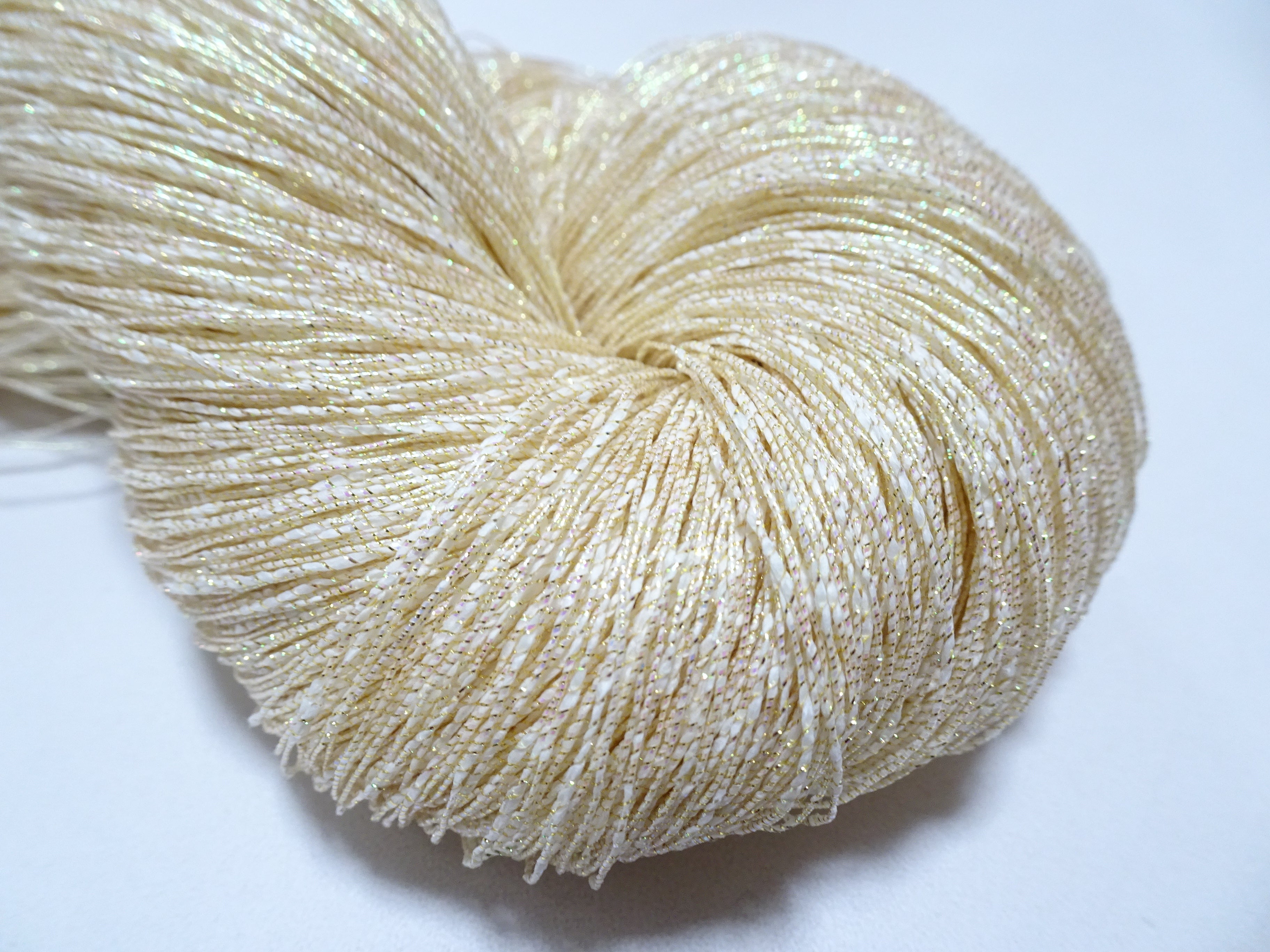 Japanese Vintage Sufu Tsumugi Metallic Thread Embroidery 16473