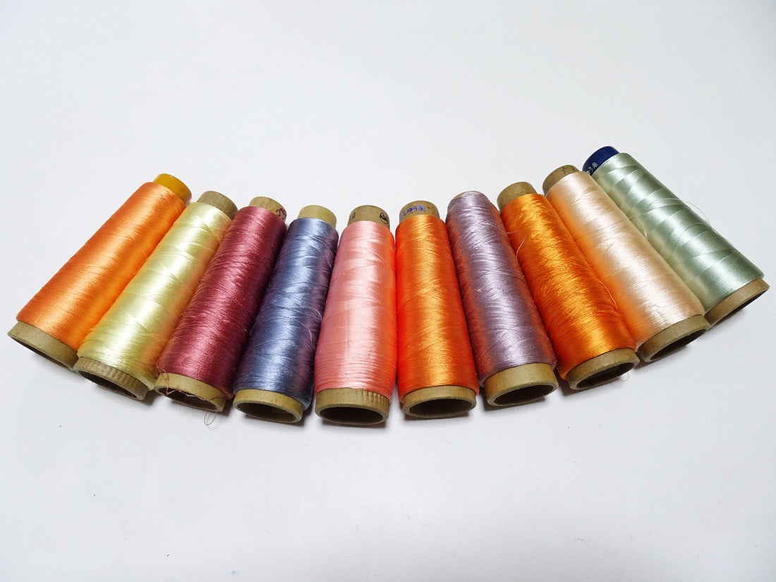 Special Price!! Japanese vintage silk thread 10sets embroidery Over 6,000 meters  16365