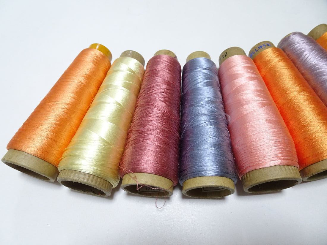 Special Price!! Japanese vintage silk thread 10sets embroidery Over 6,000 meters  16365