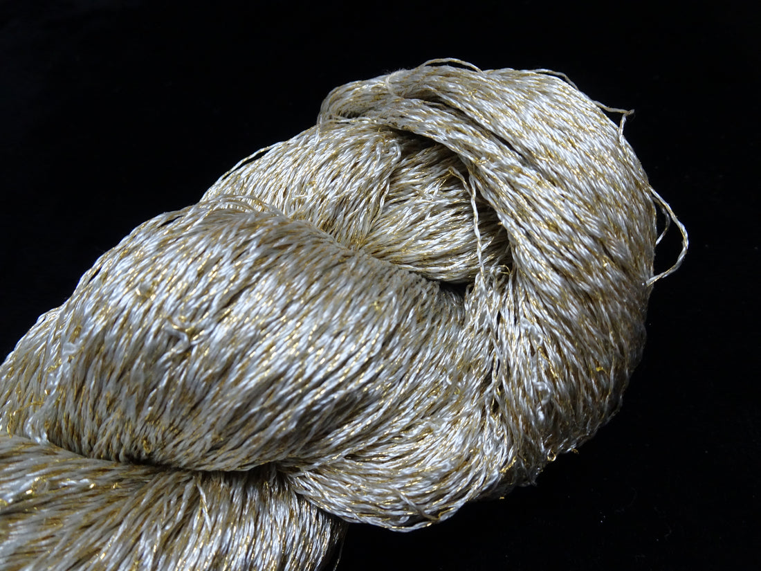 Japanese Vintage High Class Rare Silk Thread Mixture of Gold embroidery 17897