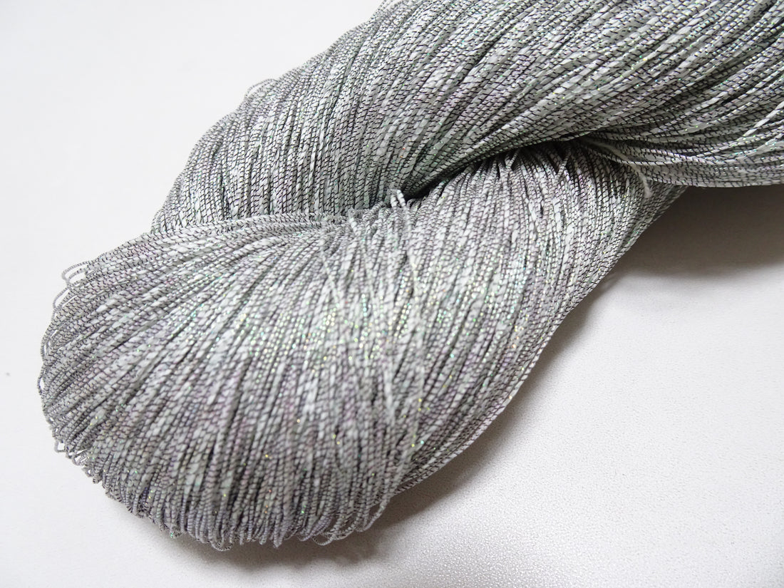 Japanese Vintage Sufu Tsumugi Metallic Thread Embroidery 16474