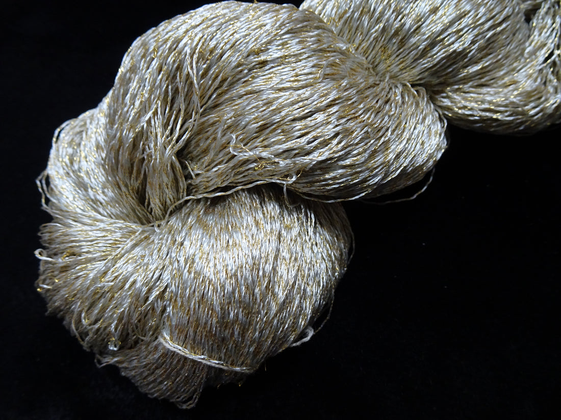 Japanese Vintage High Class Rare Silk Thread Mixture of Gold embroidery 17897