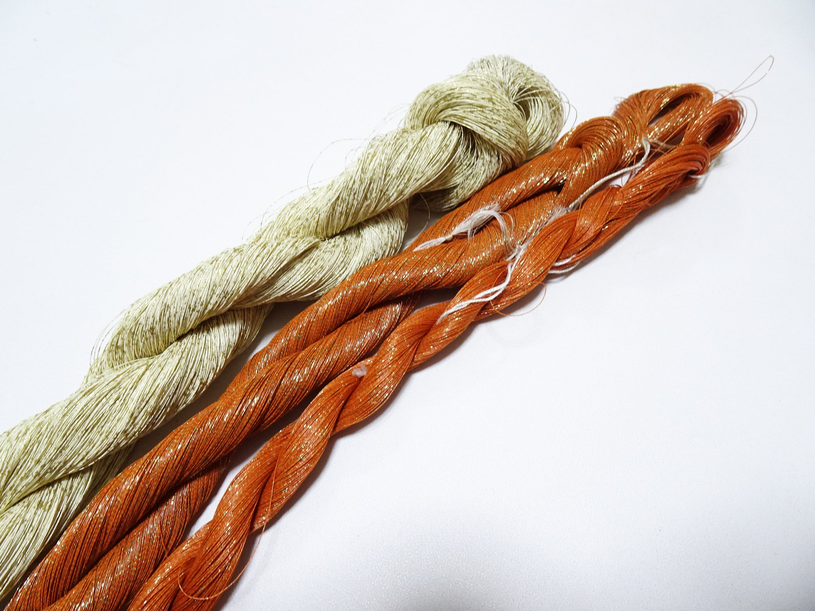 Special price! Japanese Vintage Super Rare Urushi (japanese lacquer) Kinsunago thread 3sets Over 1500M  0.16mm  12604