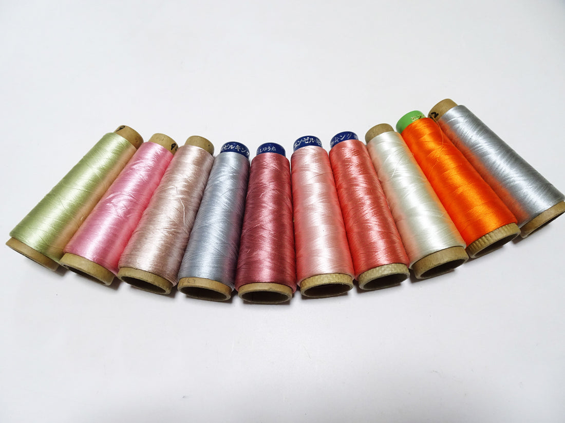 Special Price!! Japanese vintage silk thread 10sets embroidery Over 6,000 meters  16366