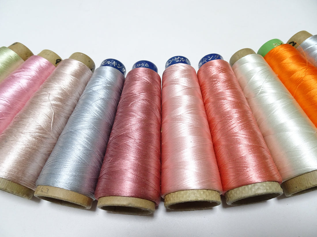 Special Price!! Japanese vintage silk thread 10sets embroidery Over 6,000 meters  16366
