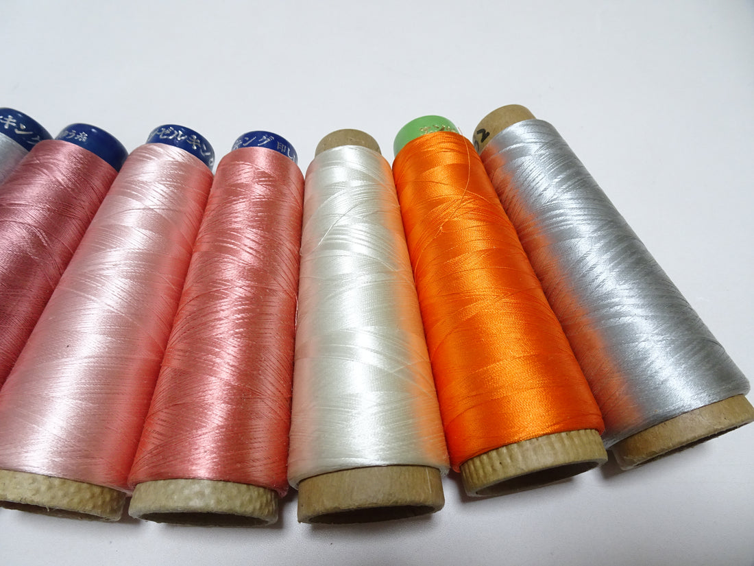 Special Price!! Japanese vintage silk thread 10sets embroidery Over 6,000 meters  16366