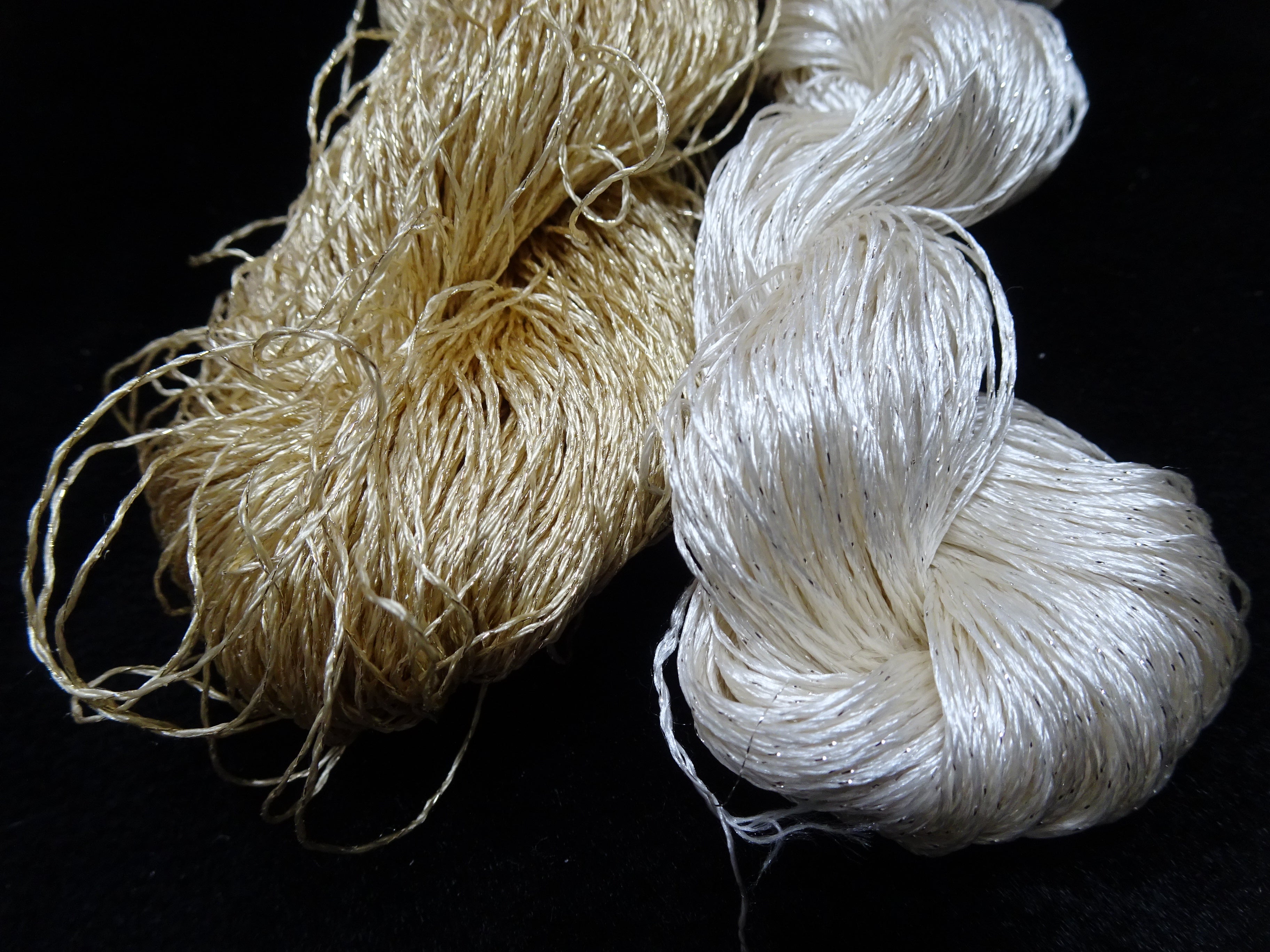 Japanese Vintage High Class Rare Silk Thread 2sets Mixture of Gold embroidery 17898