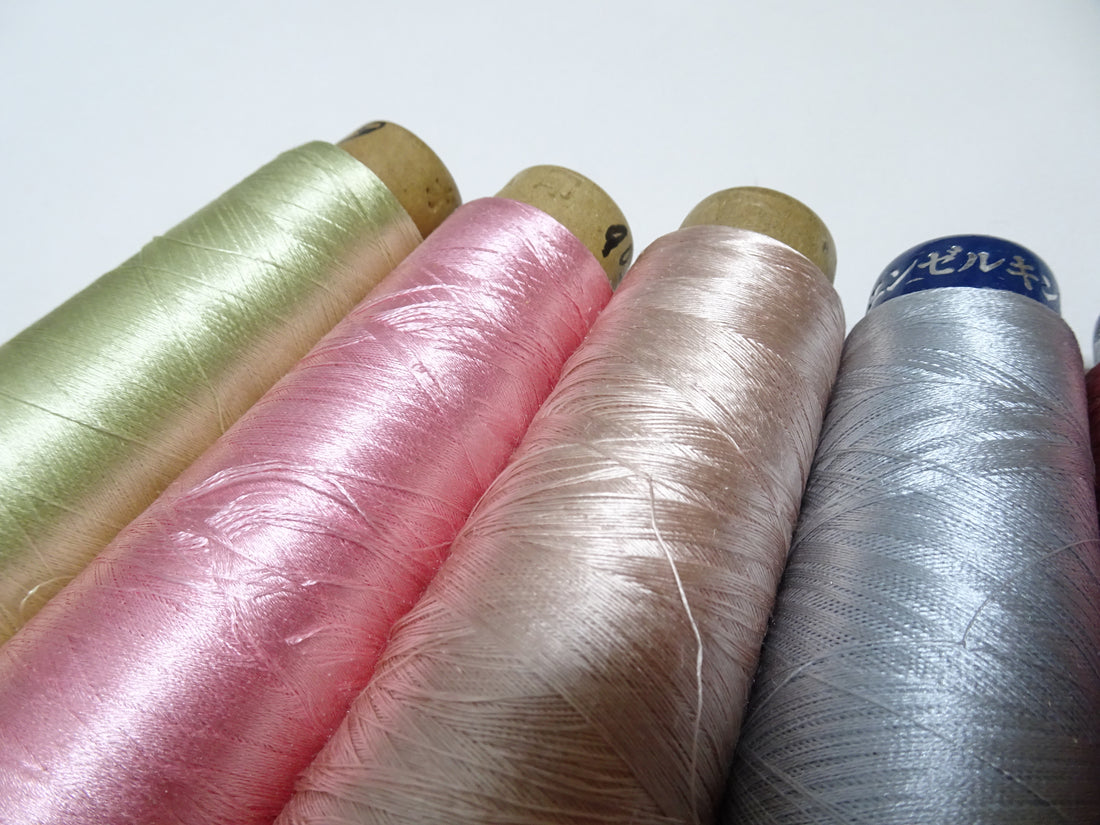 Special Price!! Japanese vintage silk thread 10sets embroidery Over 6,000 meters  16366