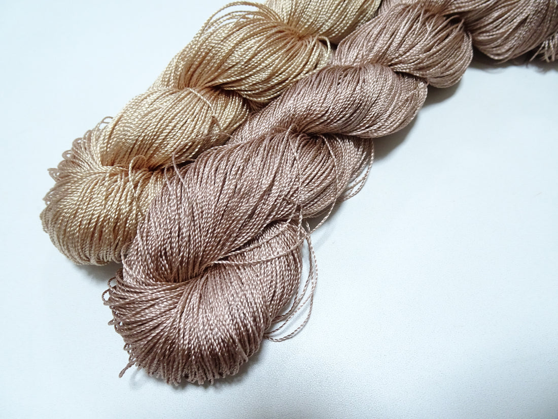 Japanese Vintage Strong Twisted Silk Thread 2sets Embroidery & Weaving 15597