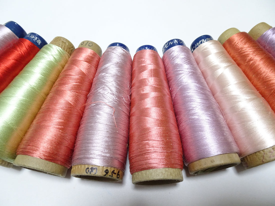Special Price!! Japanese vintage silk thread 10sets embroidery Over 6,000 meters  16367
