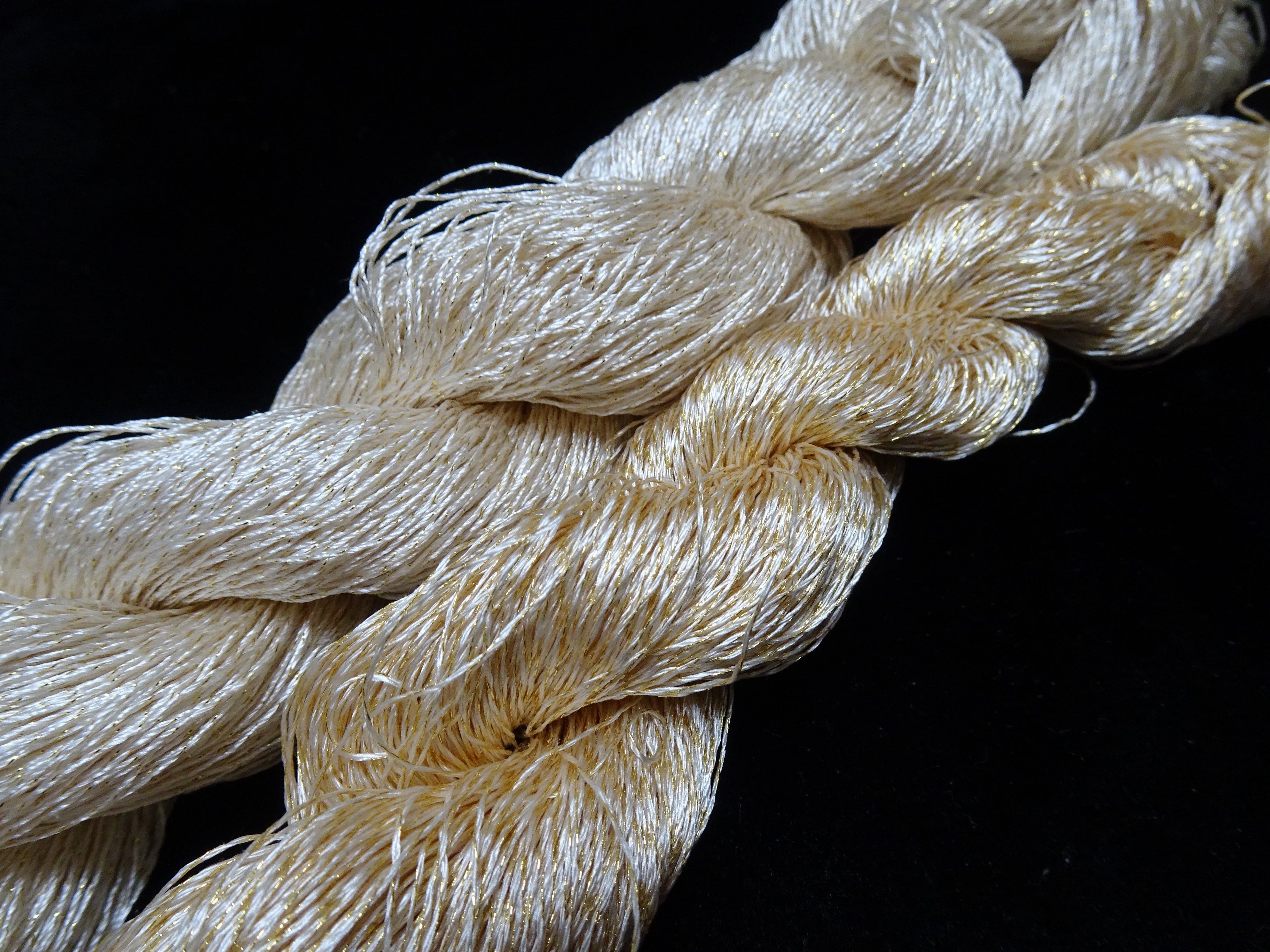 Japanese Vintage High Class Rare Silk Thread 2sets Mixture of Gold embroidery 17899