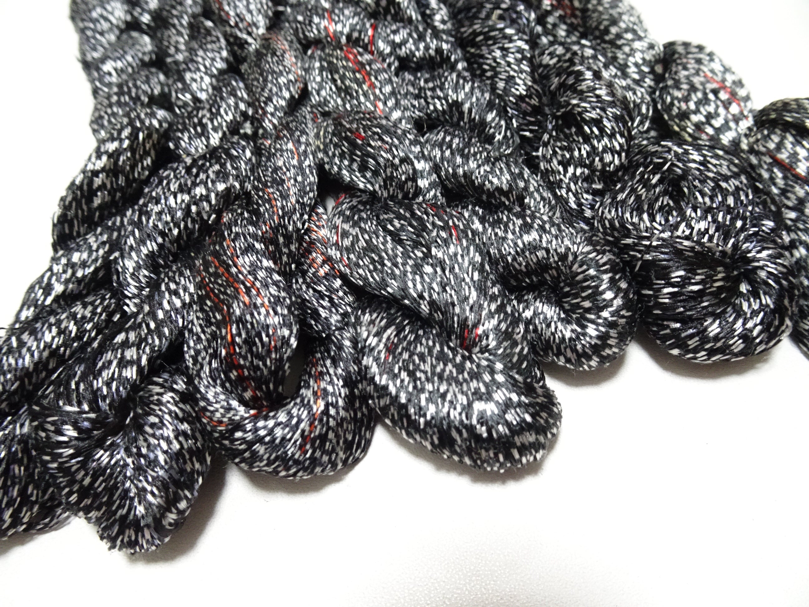 Japanese Vintage Super Rare Mud Dyeing kasuri loose Twisted Silk Thread Sets Embroidery & weave 13416