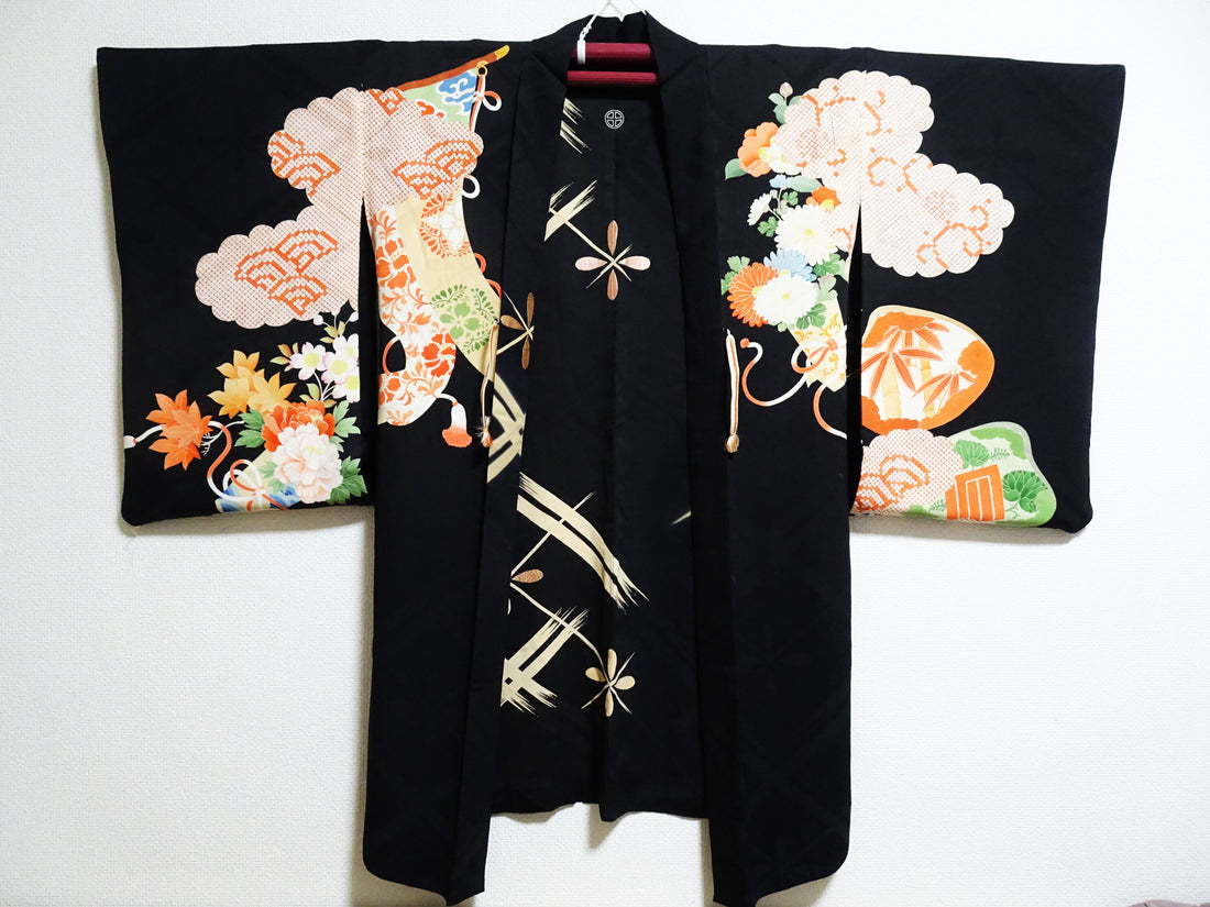 Japanese Antique high quality Super Rare Musou(reversible) Haori  7456