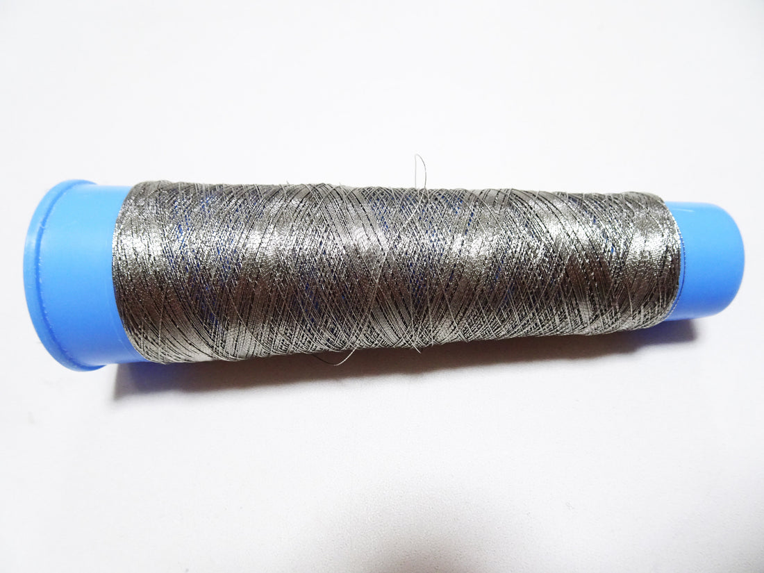 Japanese vintage Super rare Superb Real Platinum leaf thread embroidery 1  0.16mm