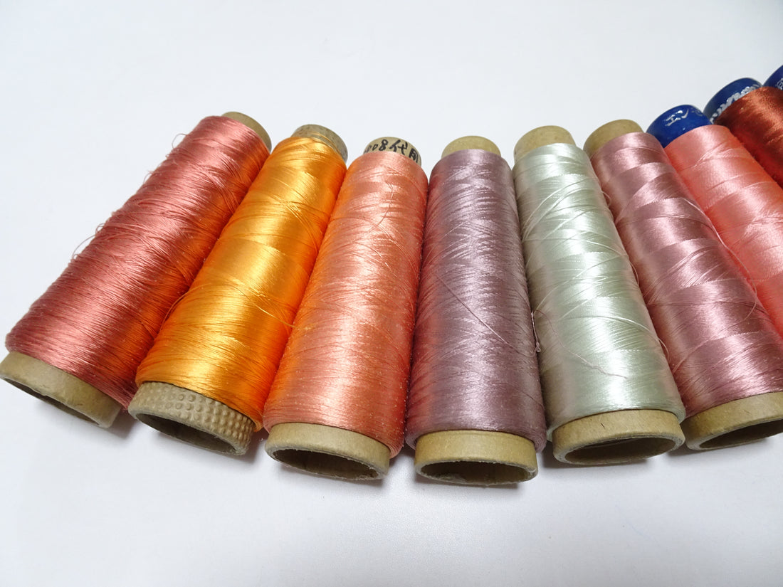 Special Price!! Japanese vintage silk thread 10sets embroidery Over 6,000 meters  16368