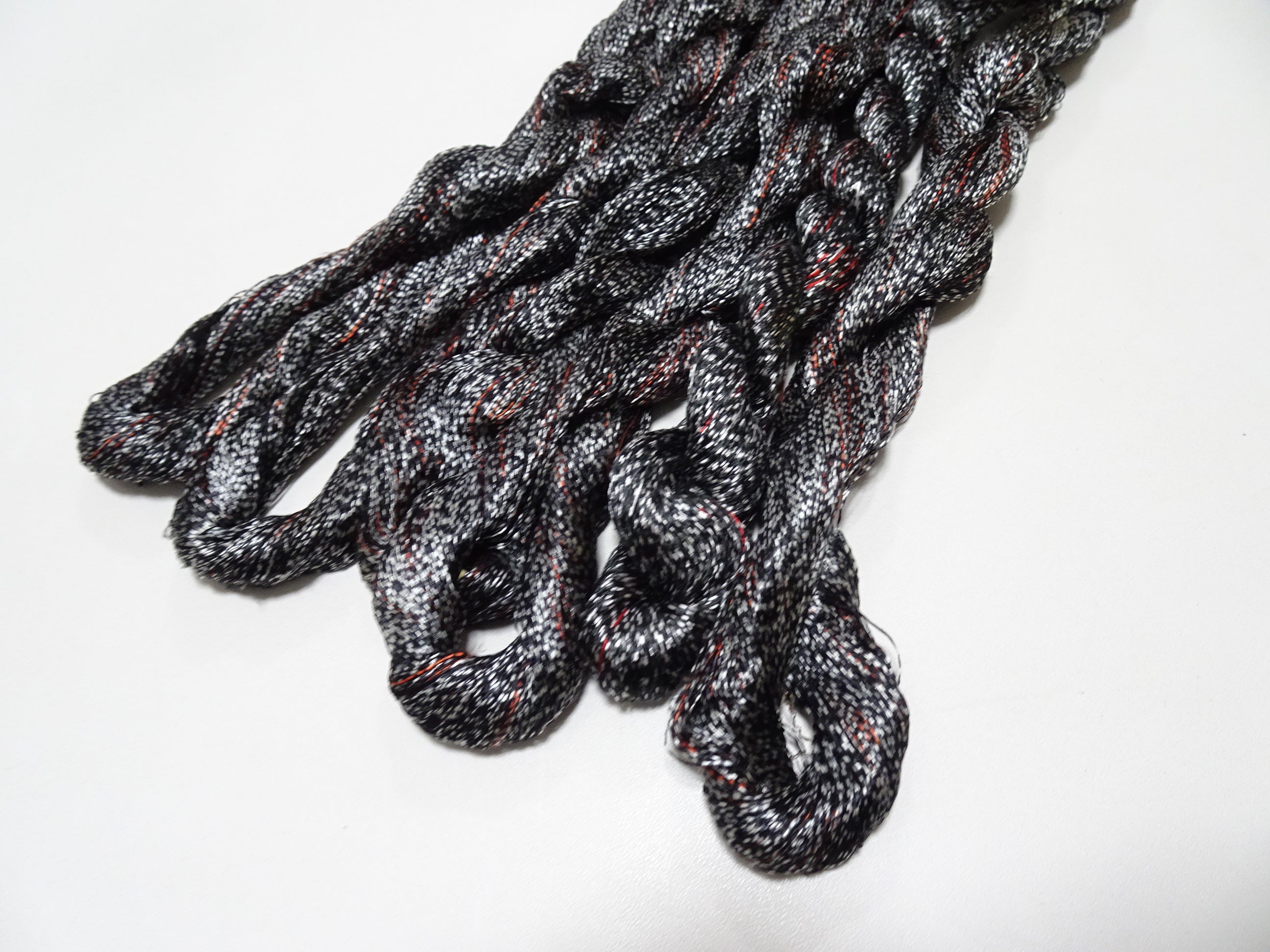 Japanese Vintage Super Rare Mud Dyeing kasuri loose Twisted Silk Thread Sets Embroidery & weave 13417