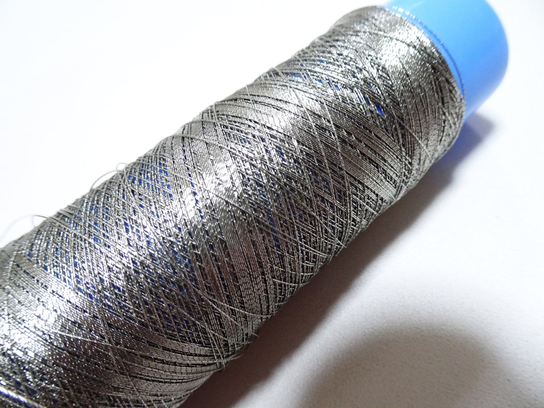 Japanese vintage Super rare Superb Real Platinum leaf thread embroidery 1  0.16mm