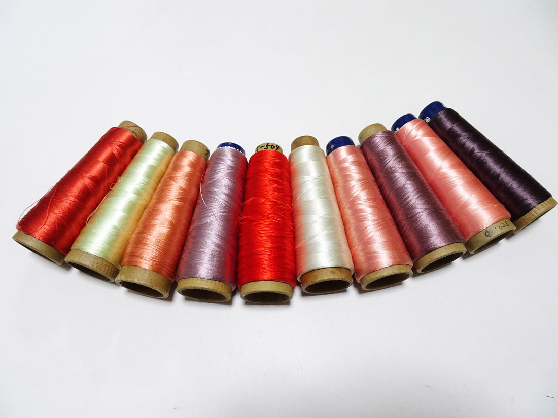 Special Price!! Japanese vintage silk thread 10sets embroidery Over 6,000 meters  16369