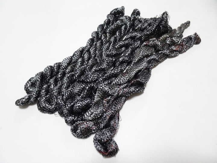 Japanese Vintage Super Rare Mud Dyeing kasuri loose Twisted Silk Thread Sets Embroidery & weave 13418