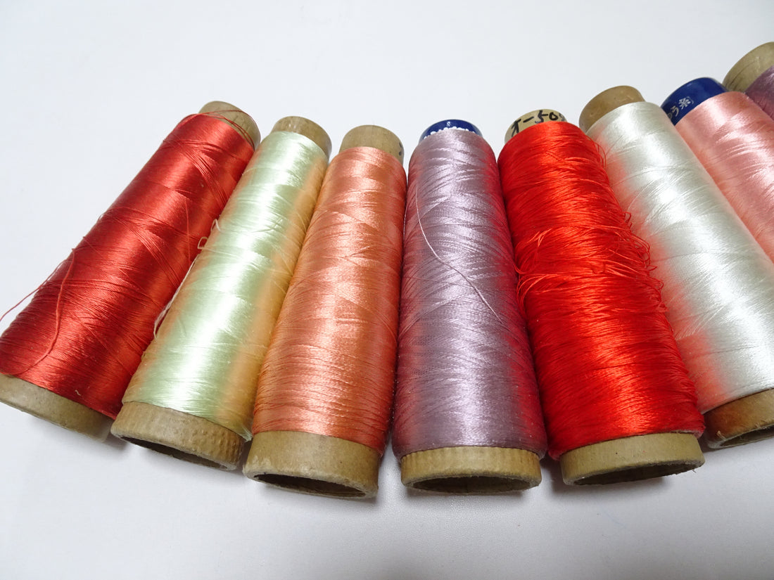 Special Price!! Japanese vintage silk thread 10sets embroidery Over 6,000 meters  16369