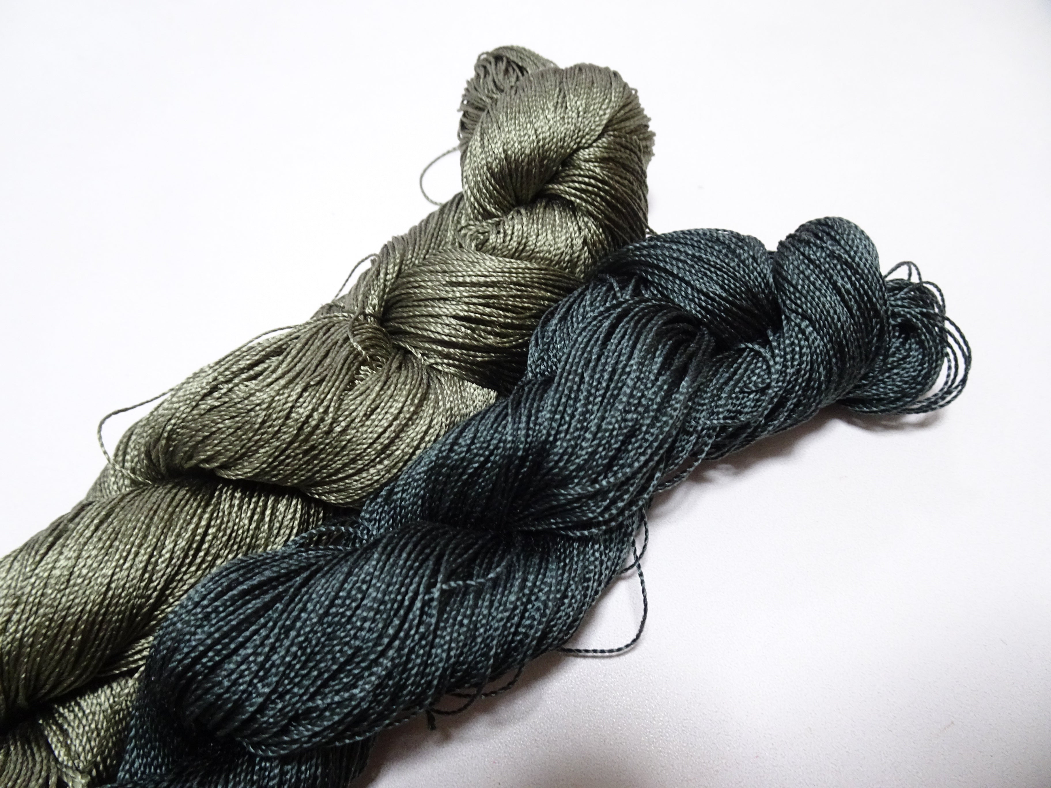 Japanese Vintage Strong Twisted Silk Thread 2sets Embroidery & Weaving 15599