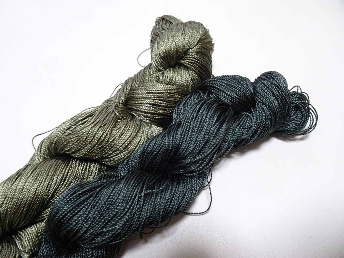 Japanese Vintage Strong Twisted Silk Thread 2sets Embroidery & Weaving 15599