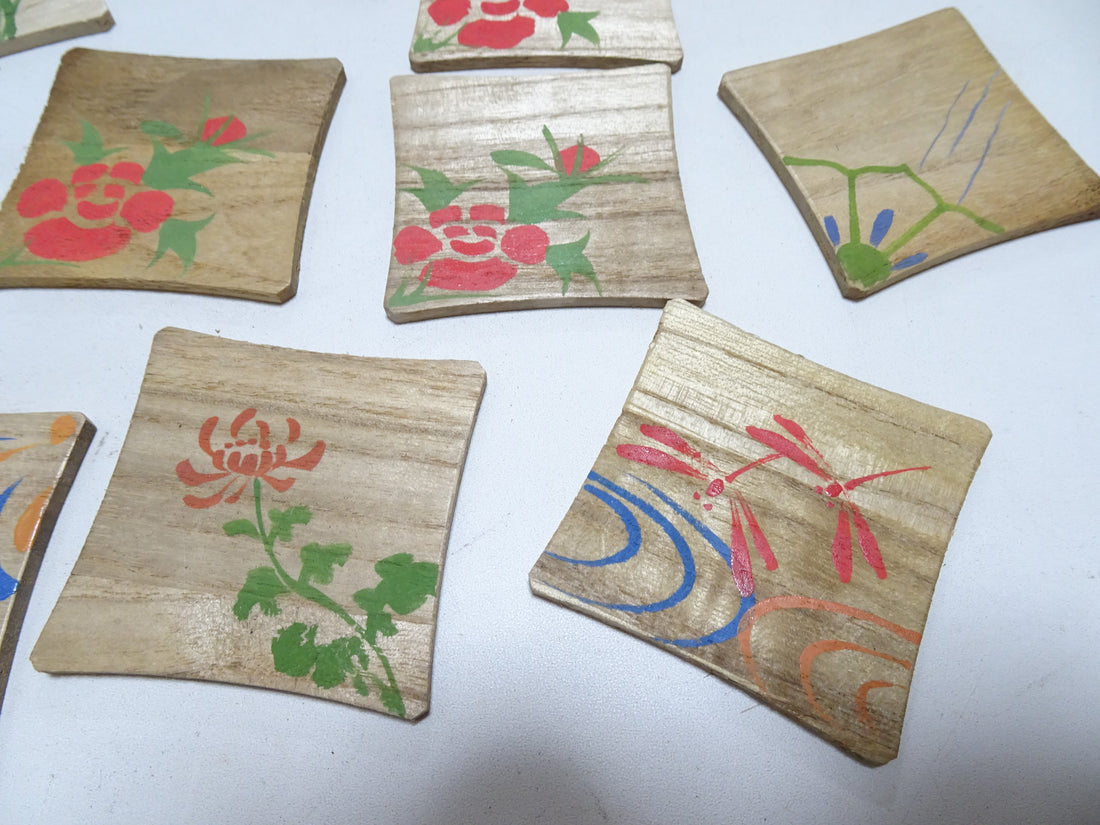 Vintage Japanese Wooden Thread Spools 10sets 17455
