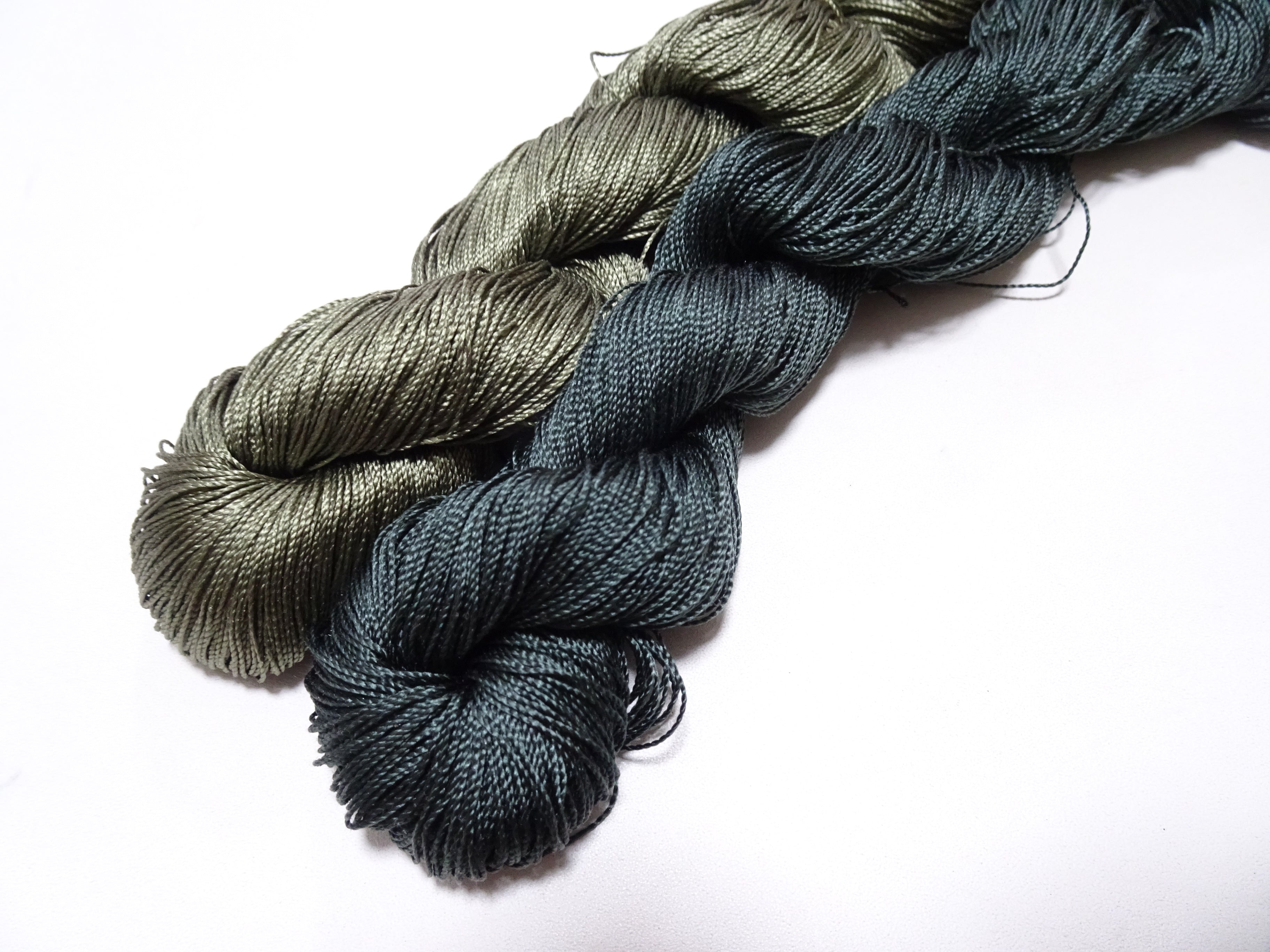 Japanese Vintage Strong Twisted Silk Thread 2sets Embroidery & Weaving 15599