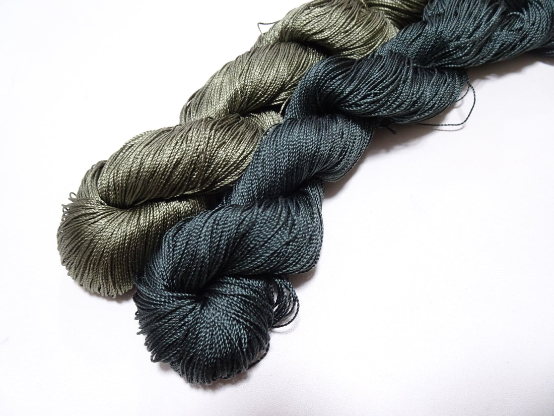 Japanese Vintage Strong Twisted Silk Thread 2sets Embroidery & Weaving 15599