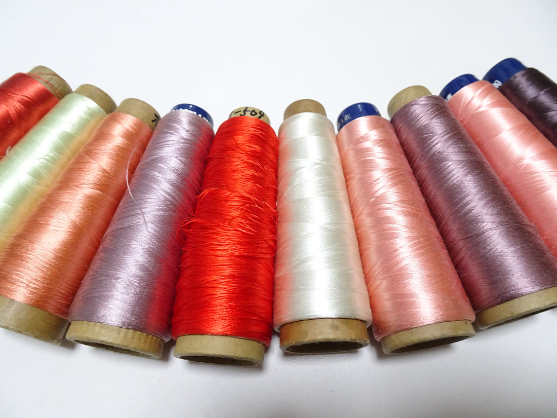 Special Price!! Japanese vintage silk thread 10sets embroidery Over 6,000 meters  16369