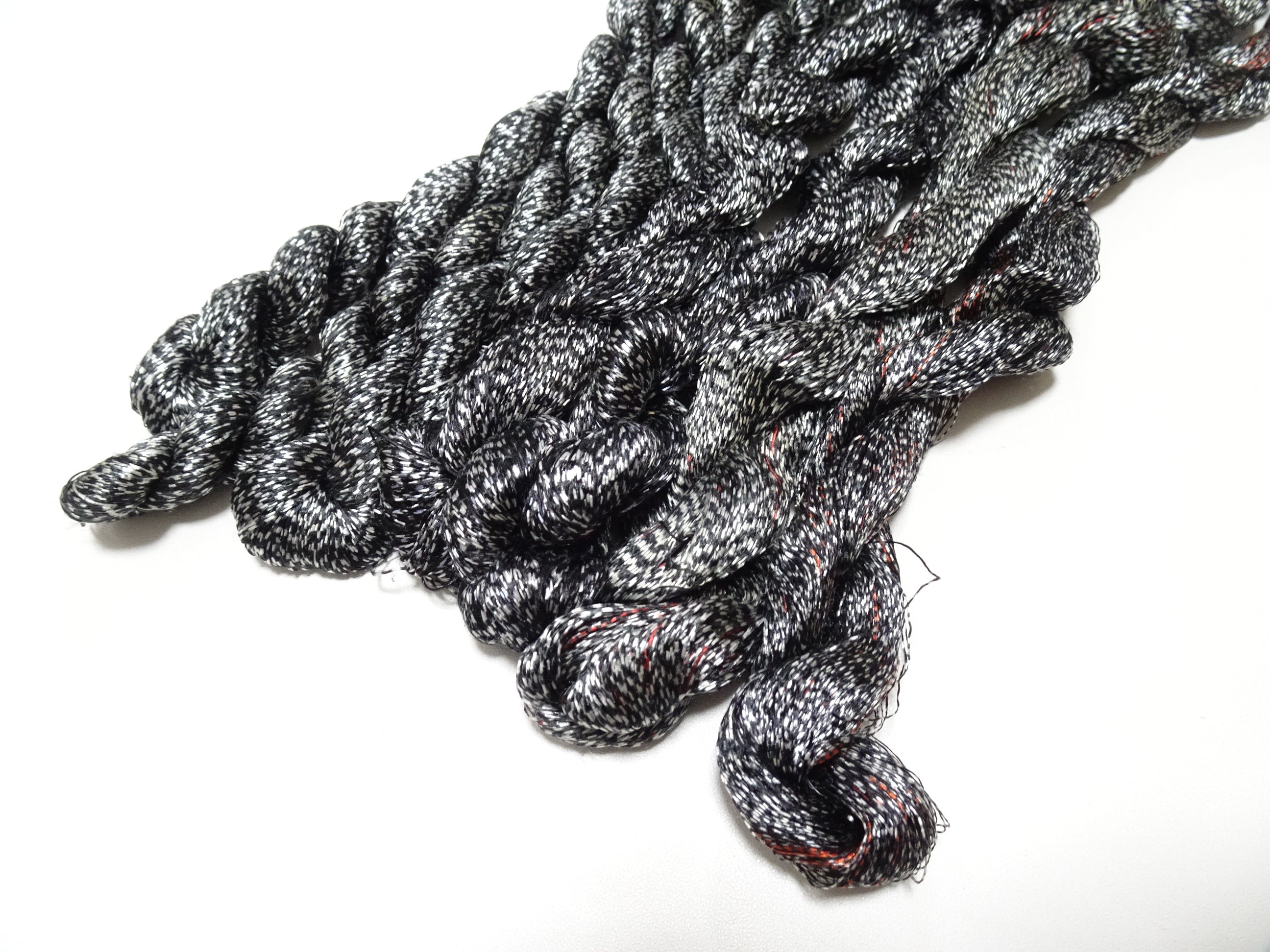 Japanese Vintage Super Rare Mud Dyeing kasuri loose Twisted Silk Thread Sets Embroidery & weave 13418