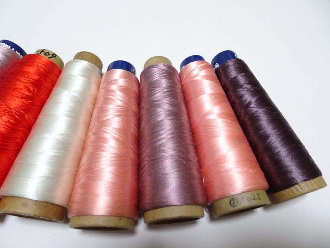 Special Price!! Japanese vintage silk thread 10sets embroidery Over 6,000 meters  16369