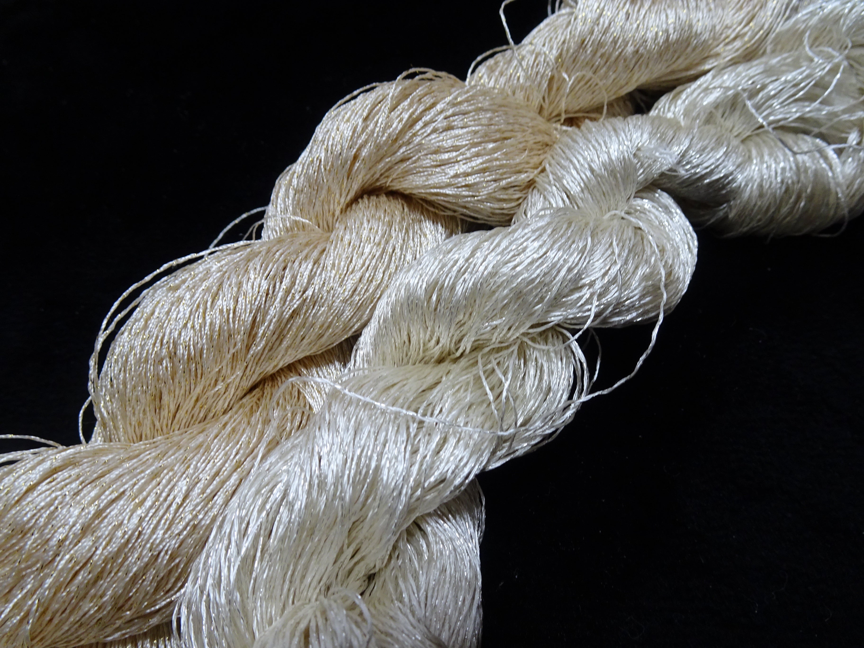 Japanese Vintage High Class Rare Silk Thread 2sets Mixture of Gold embroidery 17901