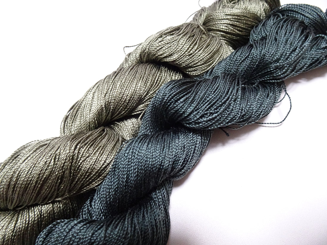 Japanese Vintage Strong Twisted Silk Thread 2sets Embroidery & Weaving 15599