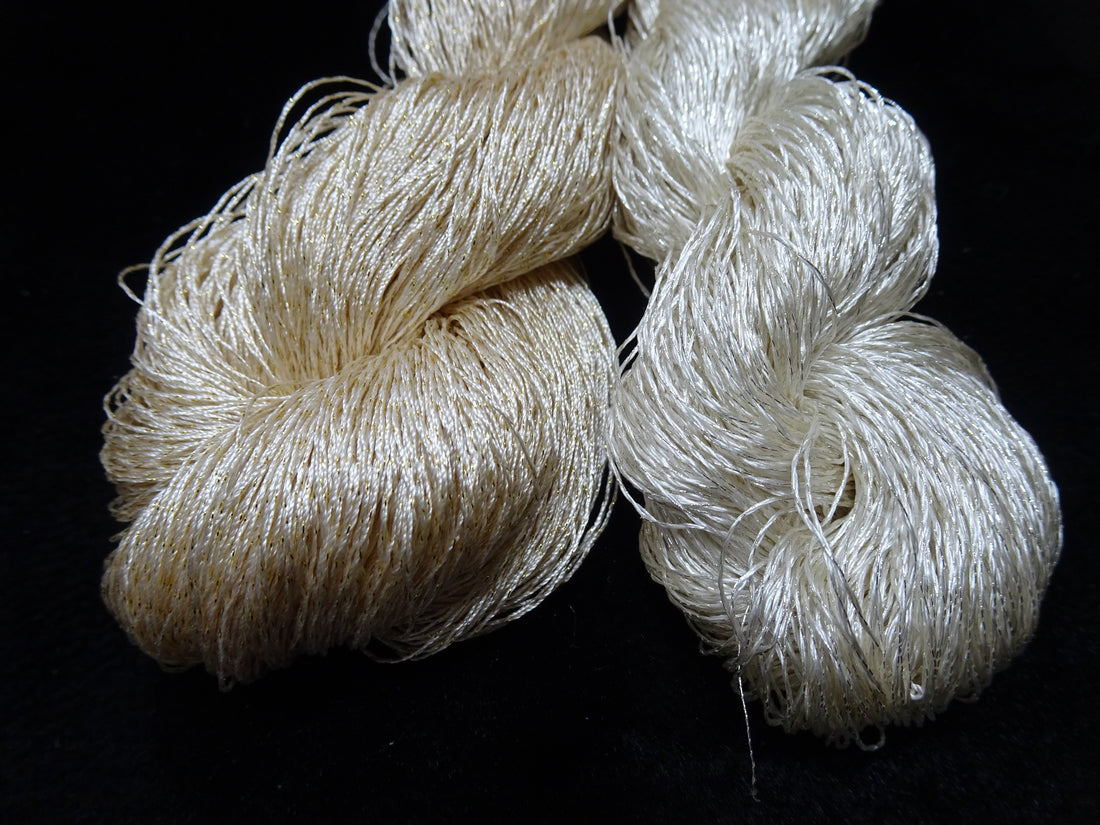 Japanese Vintage High Class Rare Silk Thread 2sets Mixture of Gold embroidery 17901
