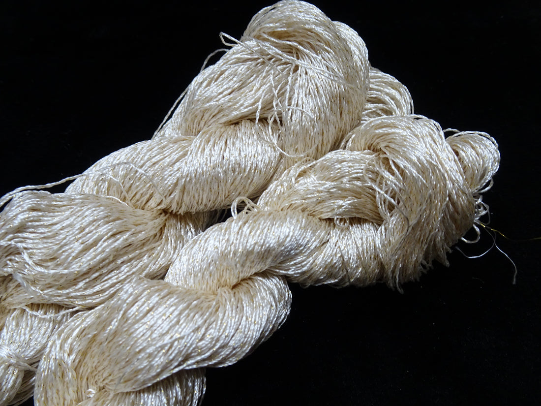 Japanese Vintage High Class Rare Silk Thread 2sets Mixture of Gold embroidery 17902