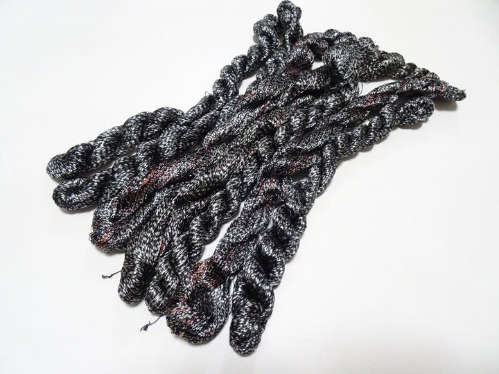 Japanese Vintage Super Rare Mud Dyeing kasuri loose Twisted Silk Thread Sets Embroidery & weave 13419