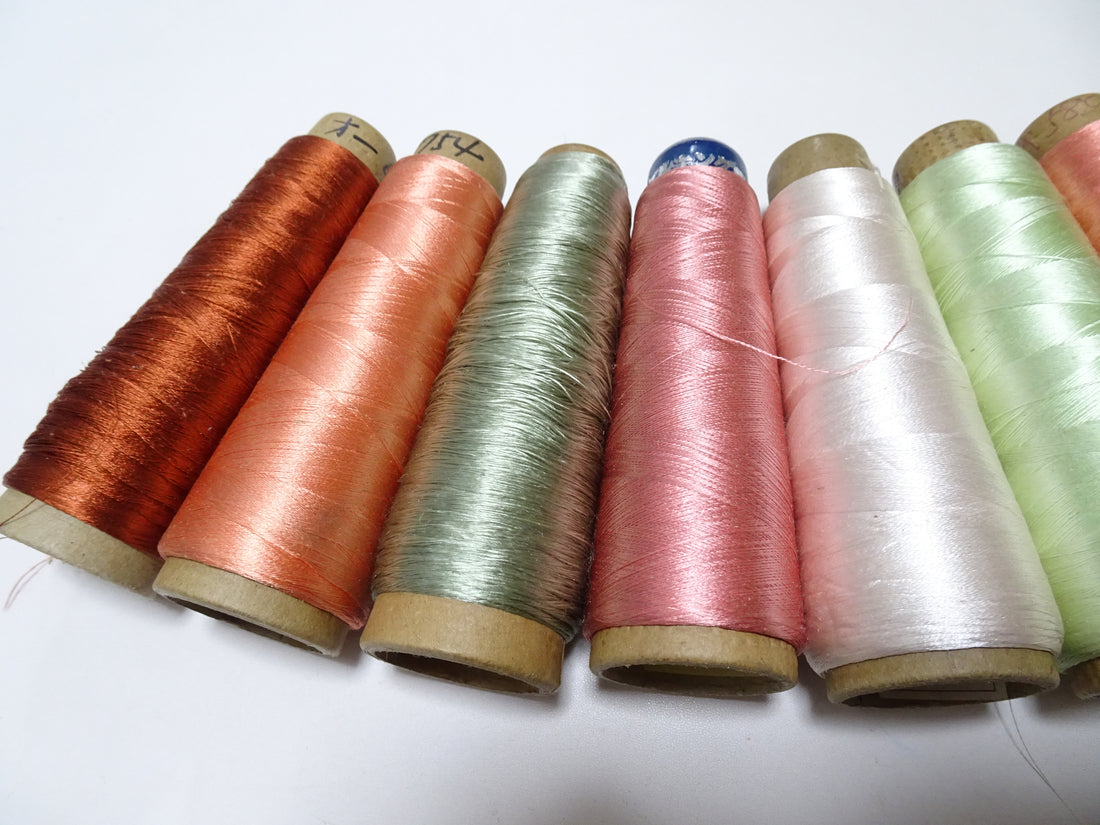 Special Price!! Japanese vintage silk thread 10sets embroidery Over 6,000 meters  16370