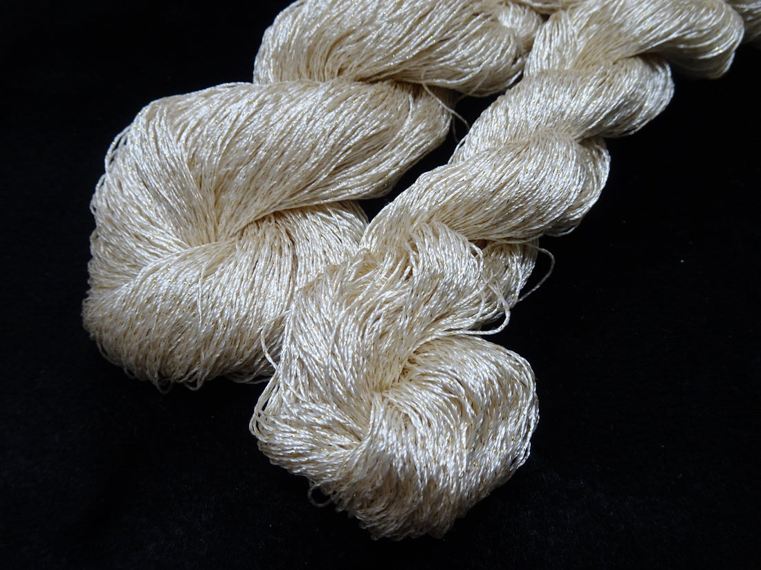 Japanese Vintage High Class Rare Silk Thread 2sets Mixture of Gold embroidery 17902