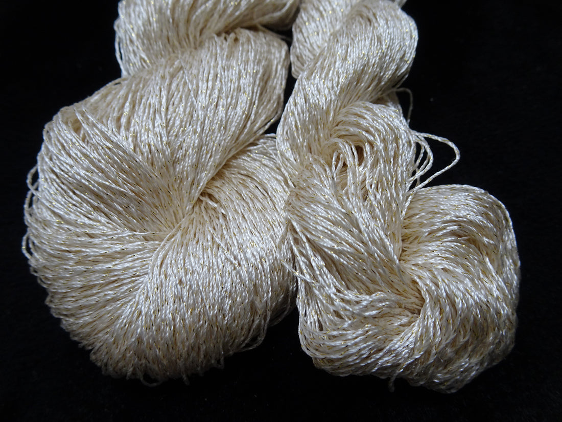 Japanese Vintage High Class Rare Silk Thread 2sets Mixture of Gold embroidery 17902