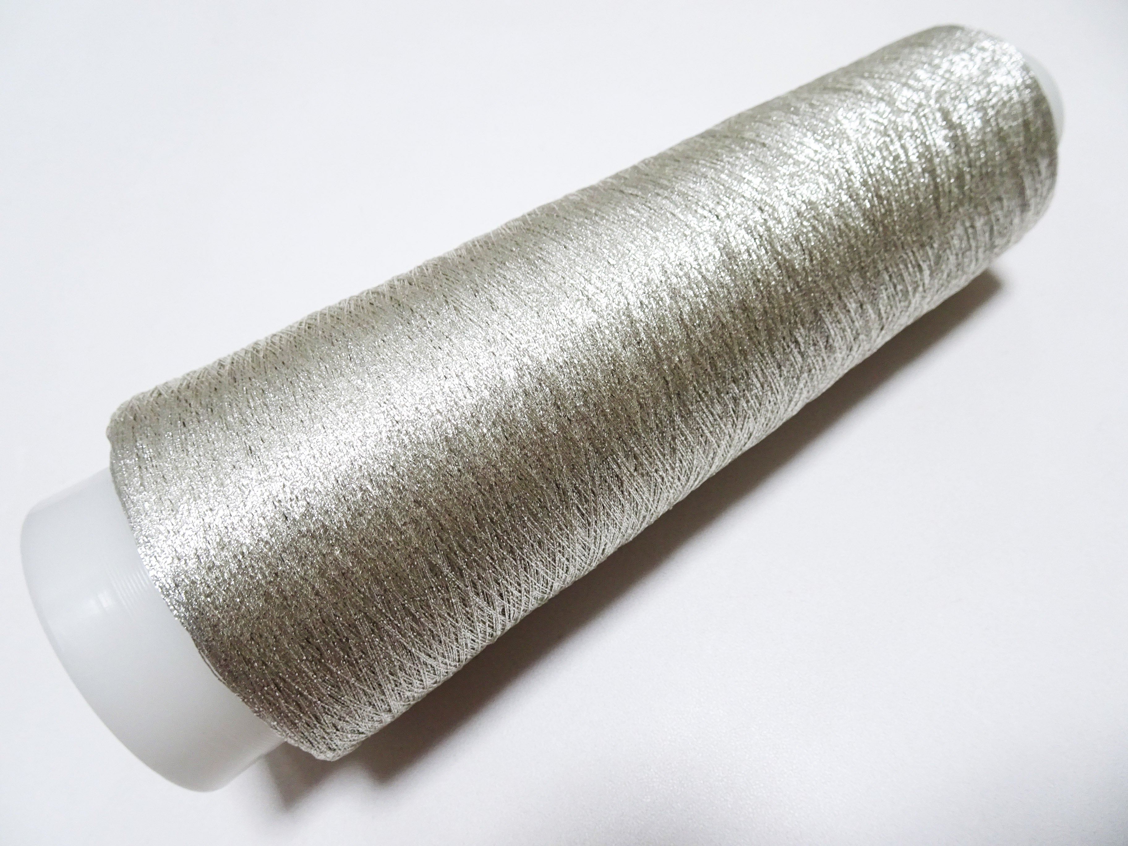 Japanese Vintage Silver Leaf Thread With Spiral Metallic Wrap Embroidery 2000M  0.16mm  16480