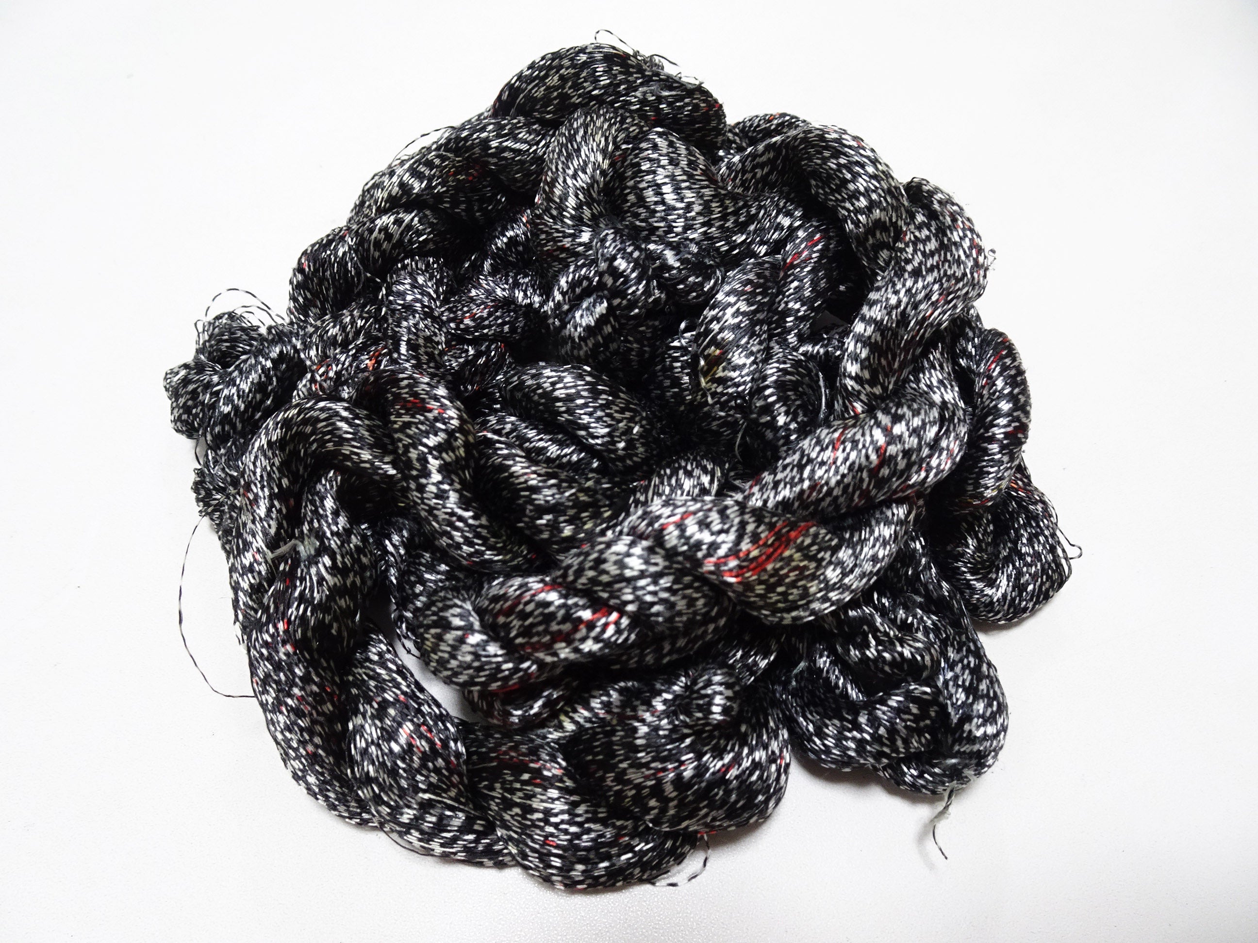 Japanese Vintage Super Rare Mud Dyeing kasuri loose Twisted Silk Thread Sets Embroidery & weave 13420