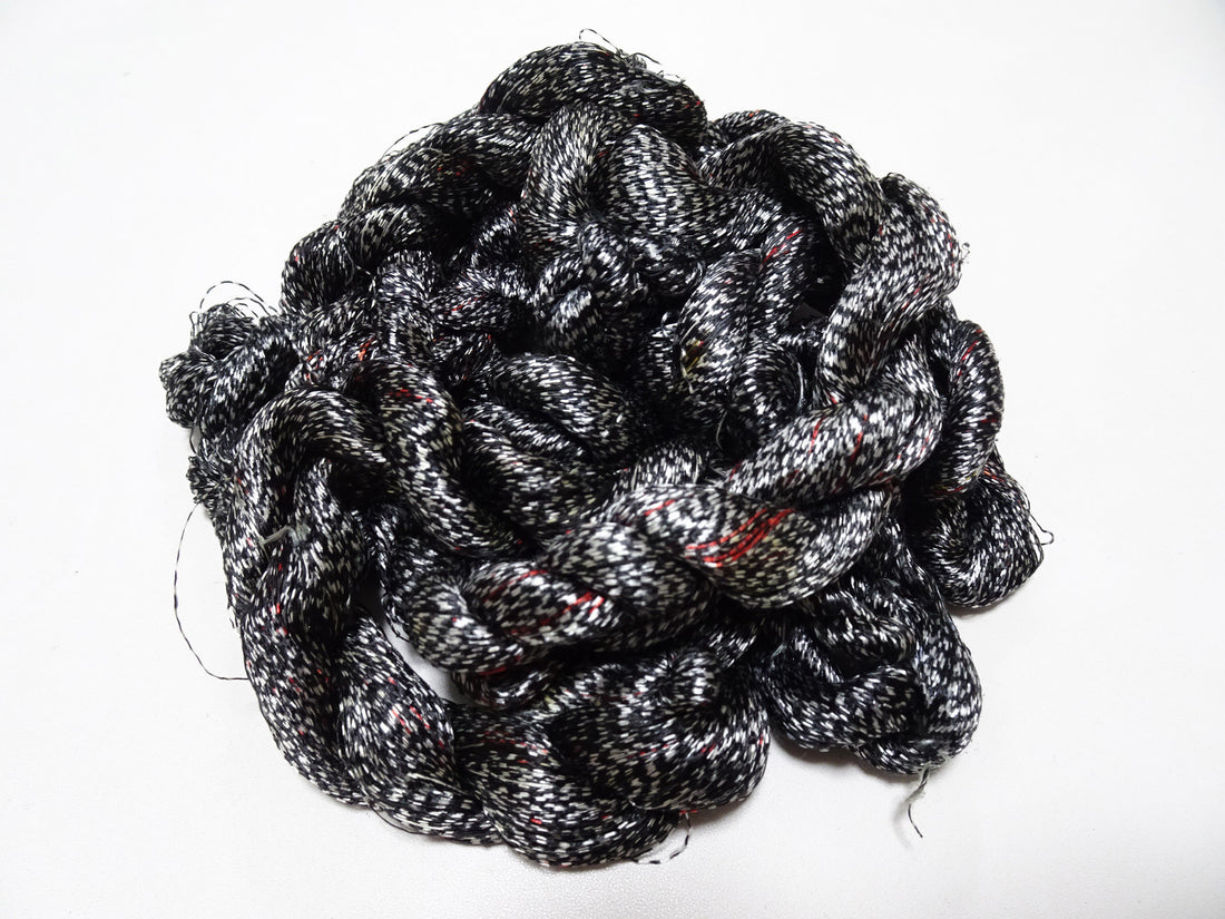 Japanese Vintage Super Rare Mud Dyeing kasuri loose Twisted Silk Thread Sets Embroidery & weave 13420