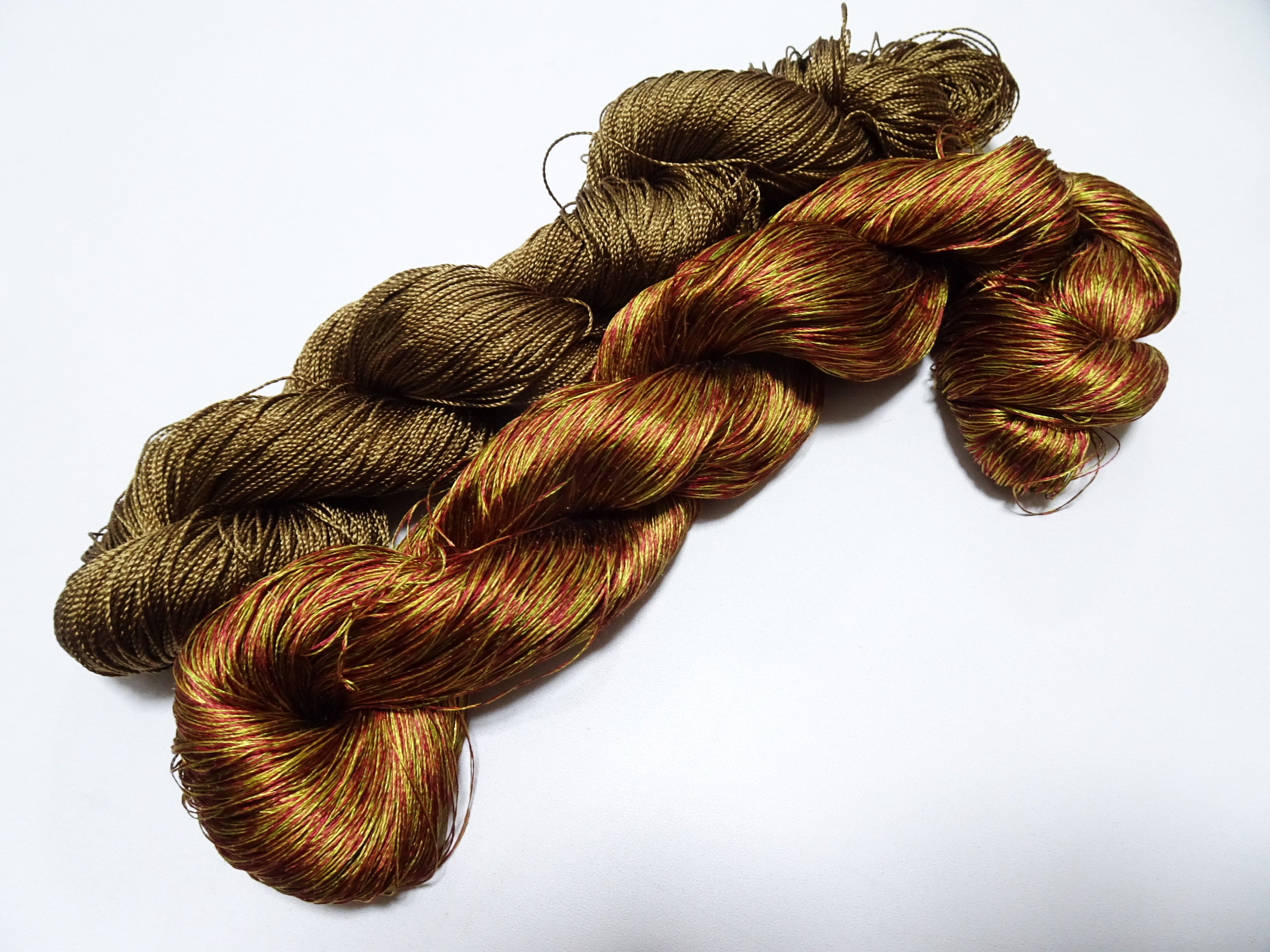 Japanese Vintage Strong Twisted Silk Thread 2sets Embroidery & Weaving 15601